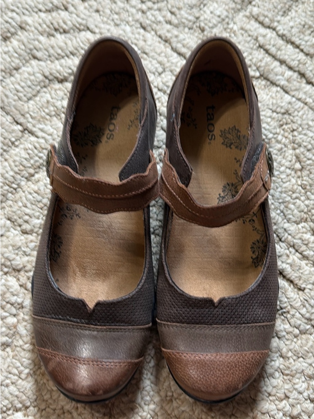 Taos Footwear Brown Mary Jane Flats